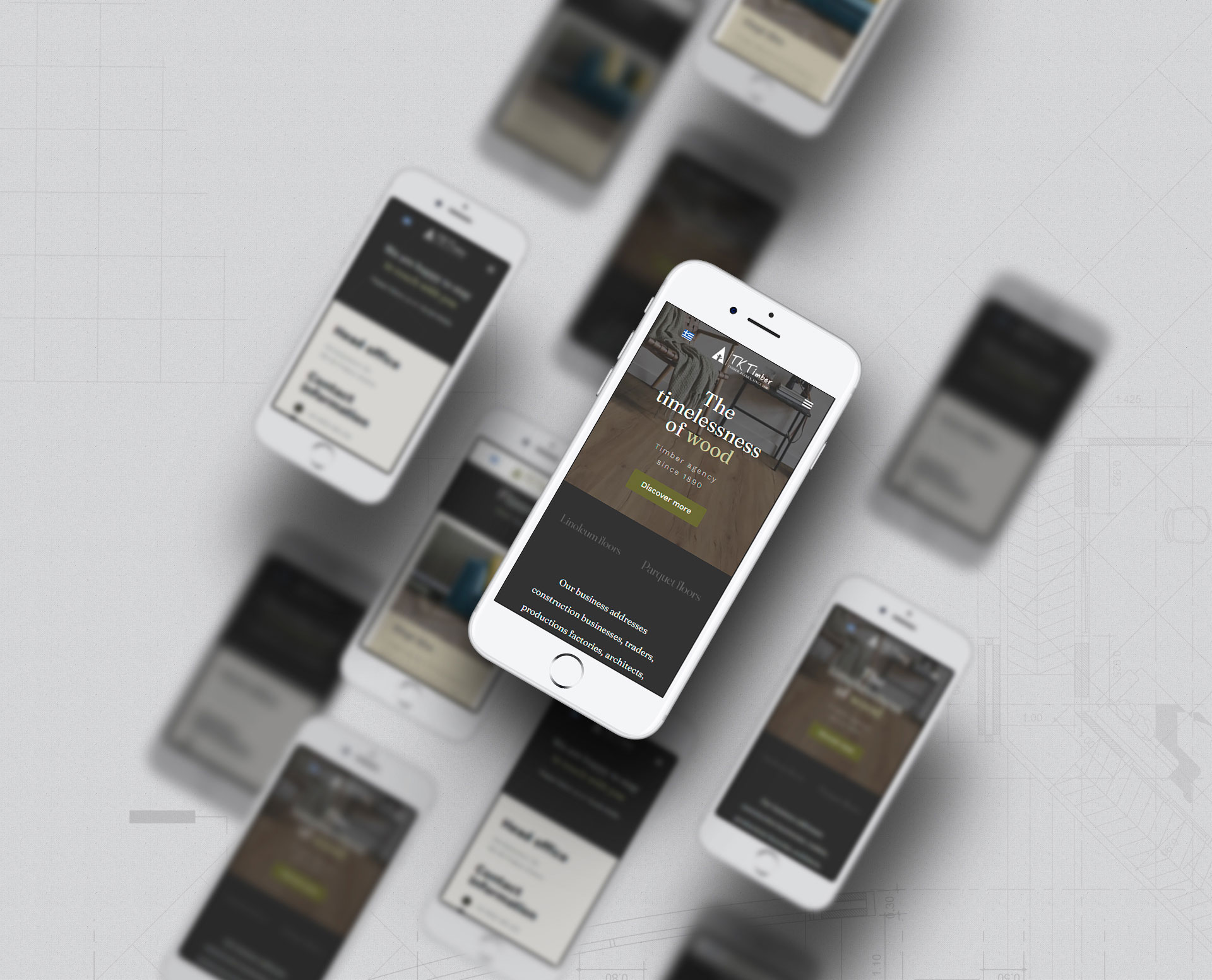 TK Timber website mobile view