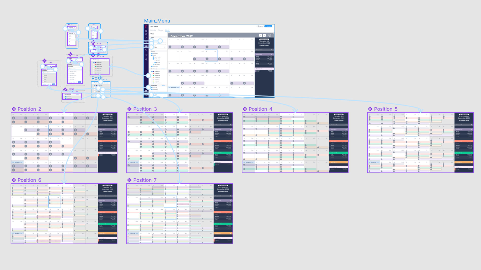 Leave calendar Prototype